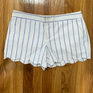 Club Monaco striped scalloped shorts
